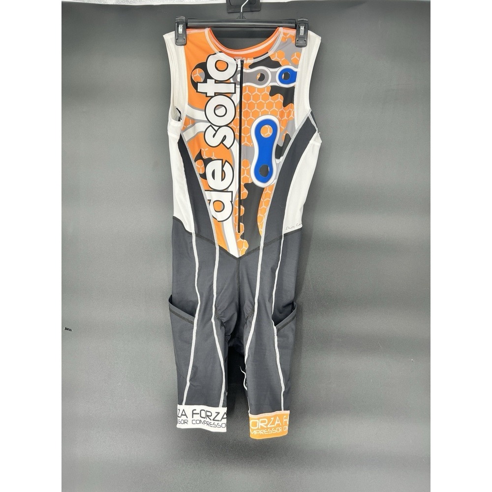 Men's‎ De Soto Triathlon Suit 1-Piece Size Large Skin Cooler Edition Made In USA
